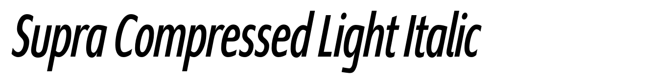 Supra Compressed Light Italic